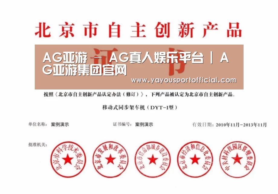 AG亚游荣誉证书四