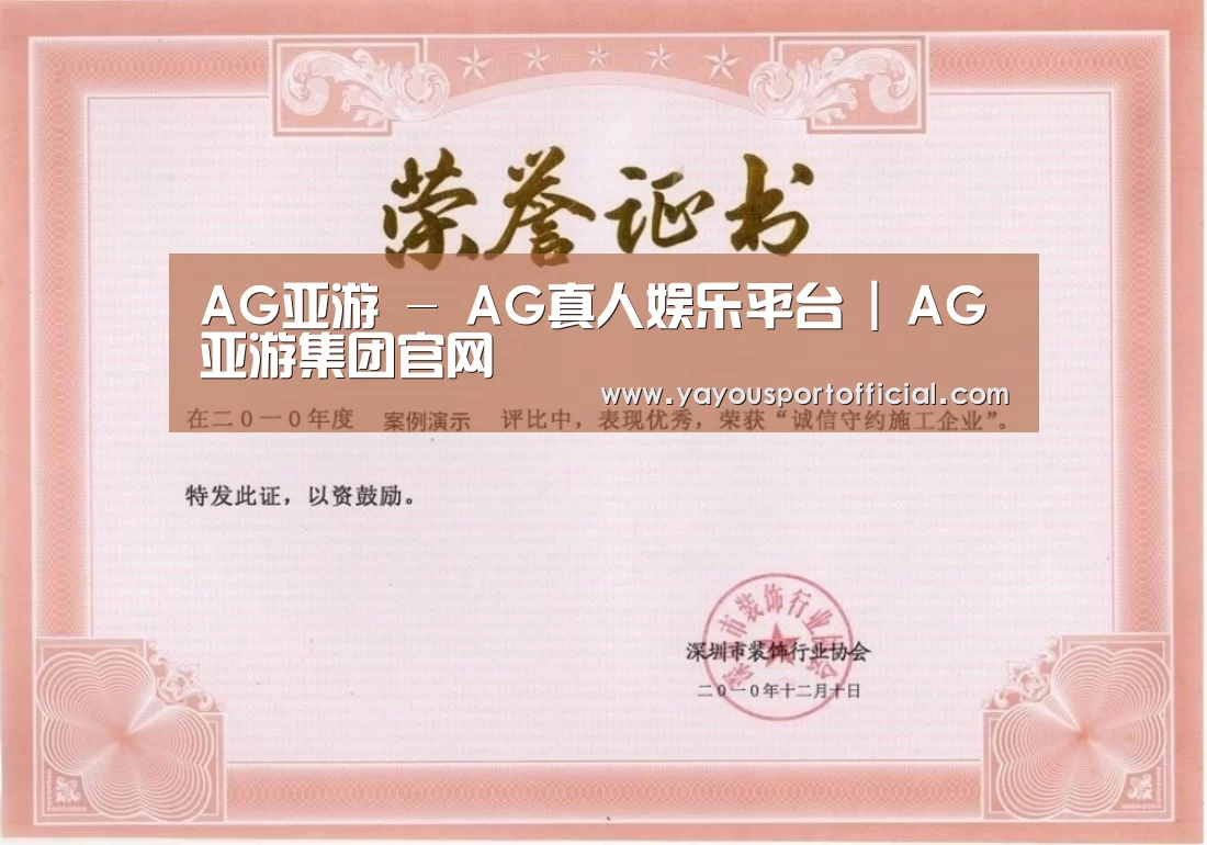 AG亚游荣誉证书一(图1)